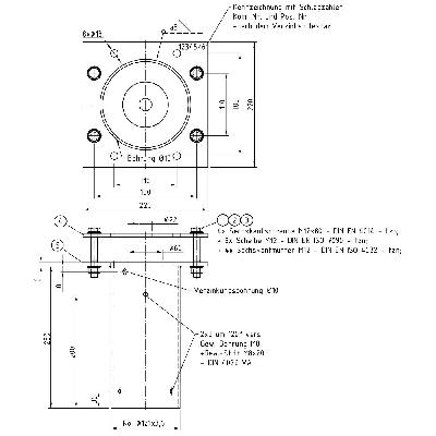 S2 Flutlicht Hallenbeleuchtung Mastaufsatz für Traverse Zopf d=89-108mm